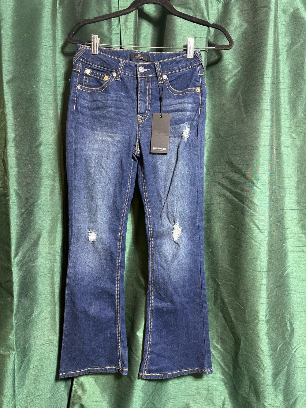 True Religion Joey High Rise Flare Jeans Size Kids 14